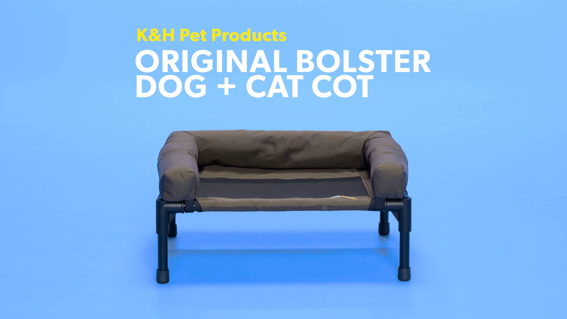 elevated dog bed with bolster