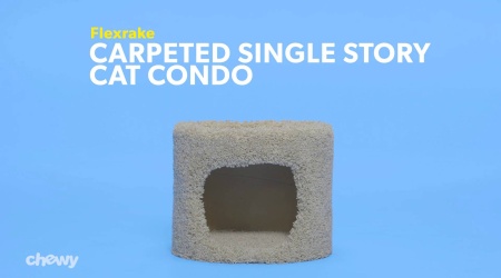 Flexrake 11 In Single Story Carpet Cat Condo Color Varies Chewy Com