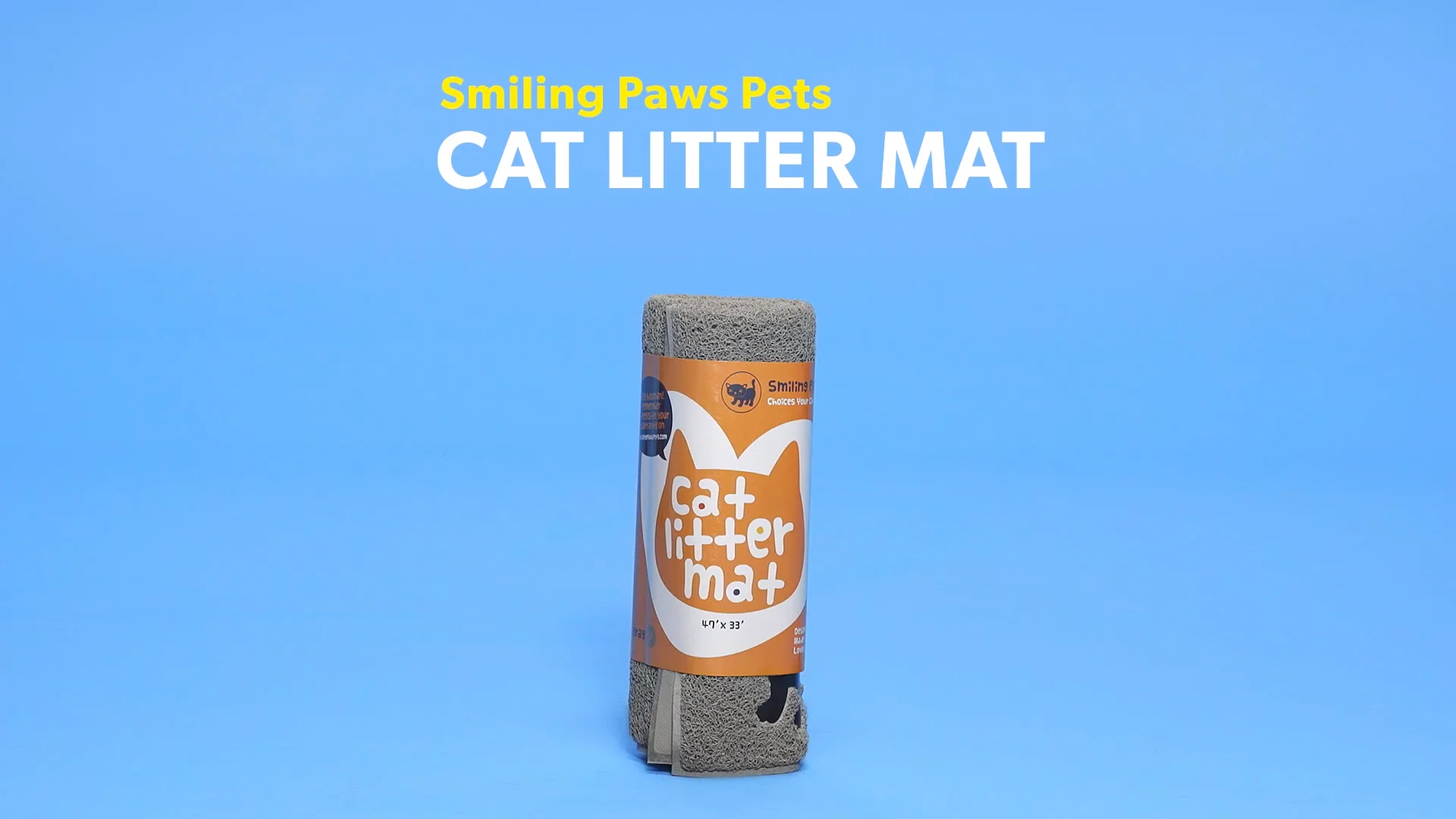 smiling paws pets cat litter mat