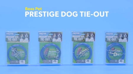 Boss Pet Prestige Dog Tie Out Super Beast Black 15 Ft Chewy Com