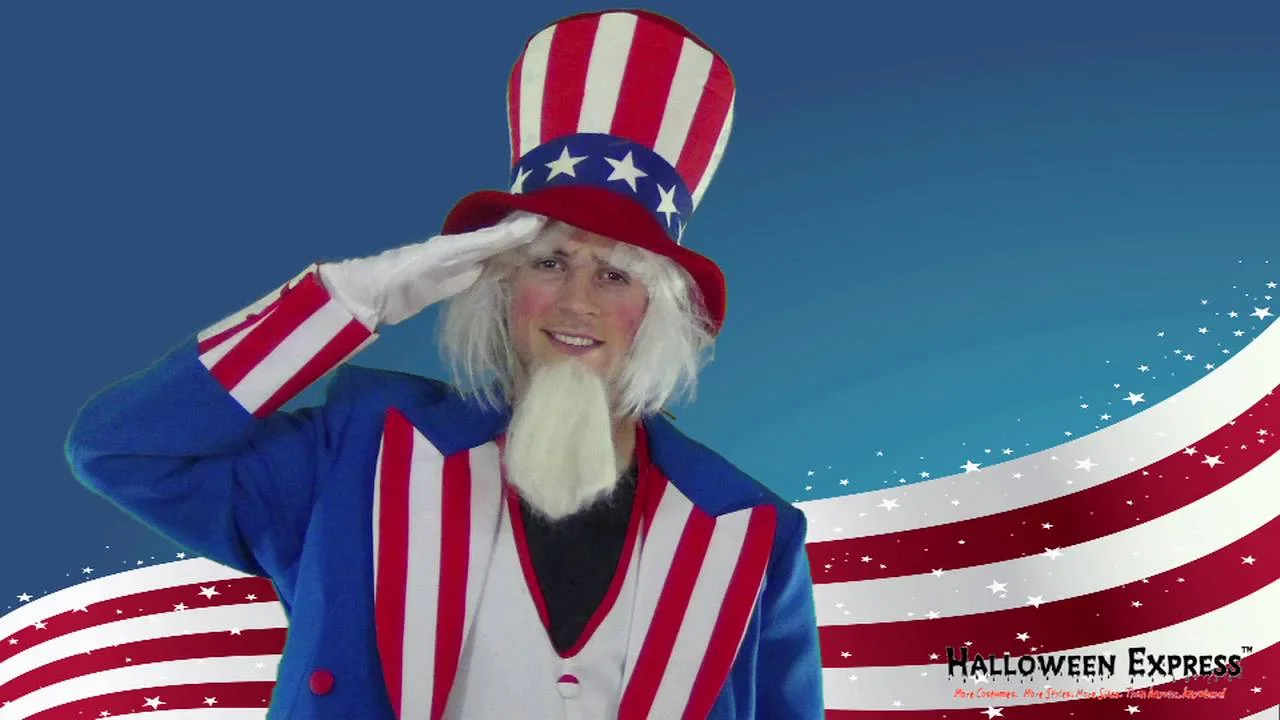 USA Felt Top Hat Uncle Sam Costume Accessory