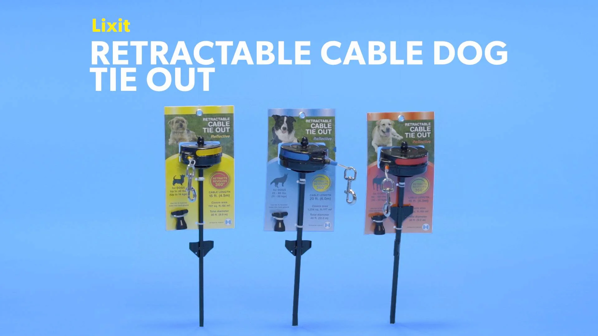 50 ft retractable dog tie out
