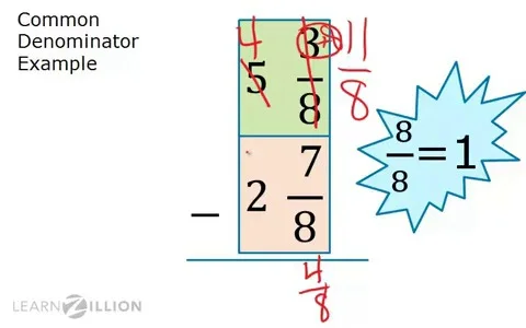 subtract mixed numbers regrouping learnzillion