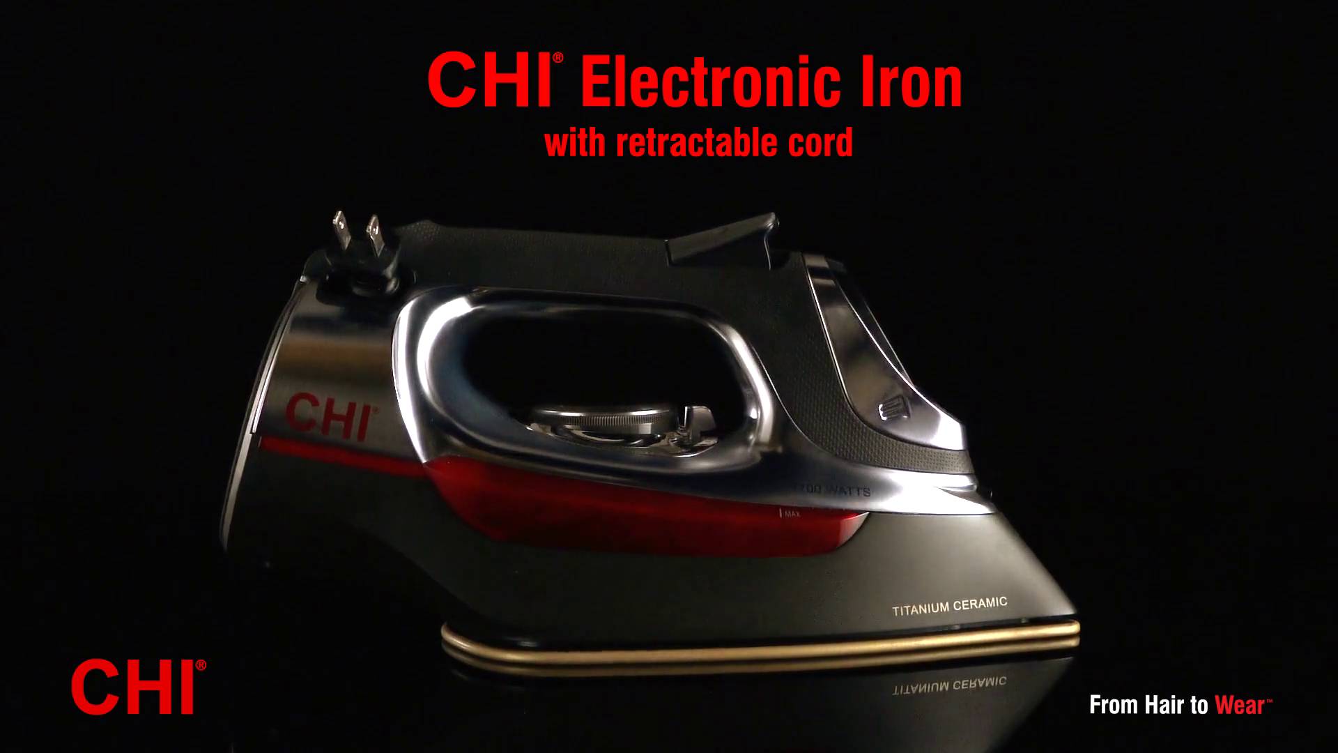 chi electronic iron with retractable cord