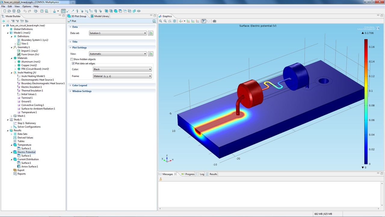Joule Heating in a Fuse on a Circuit Board, Chapter 2