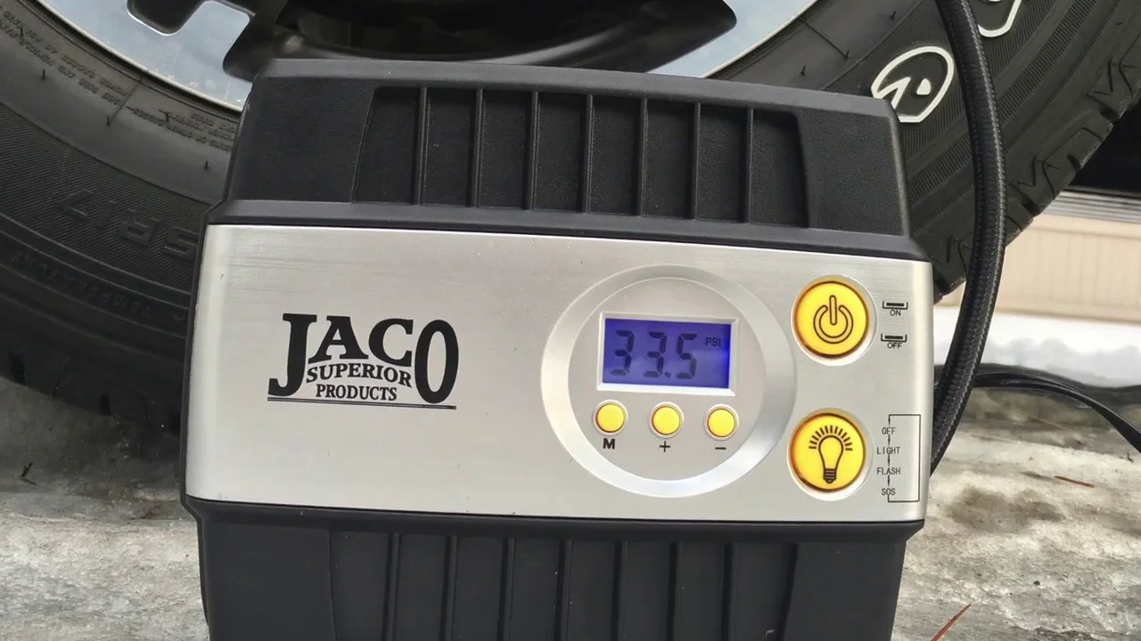 100 PSI Advanced Portable Air Compressor Pump JACO SmartPro 2.0 AC/DC Digital Tire Inflator 