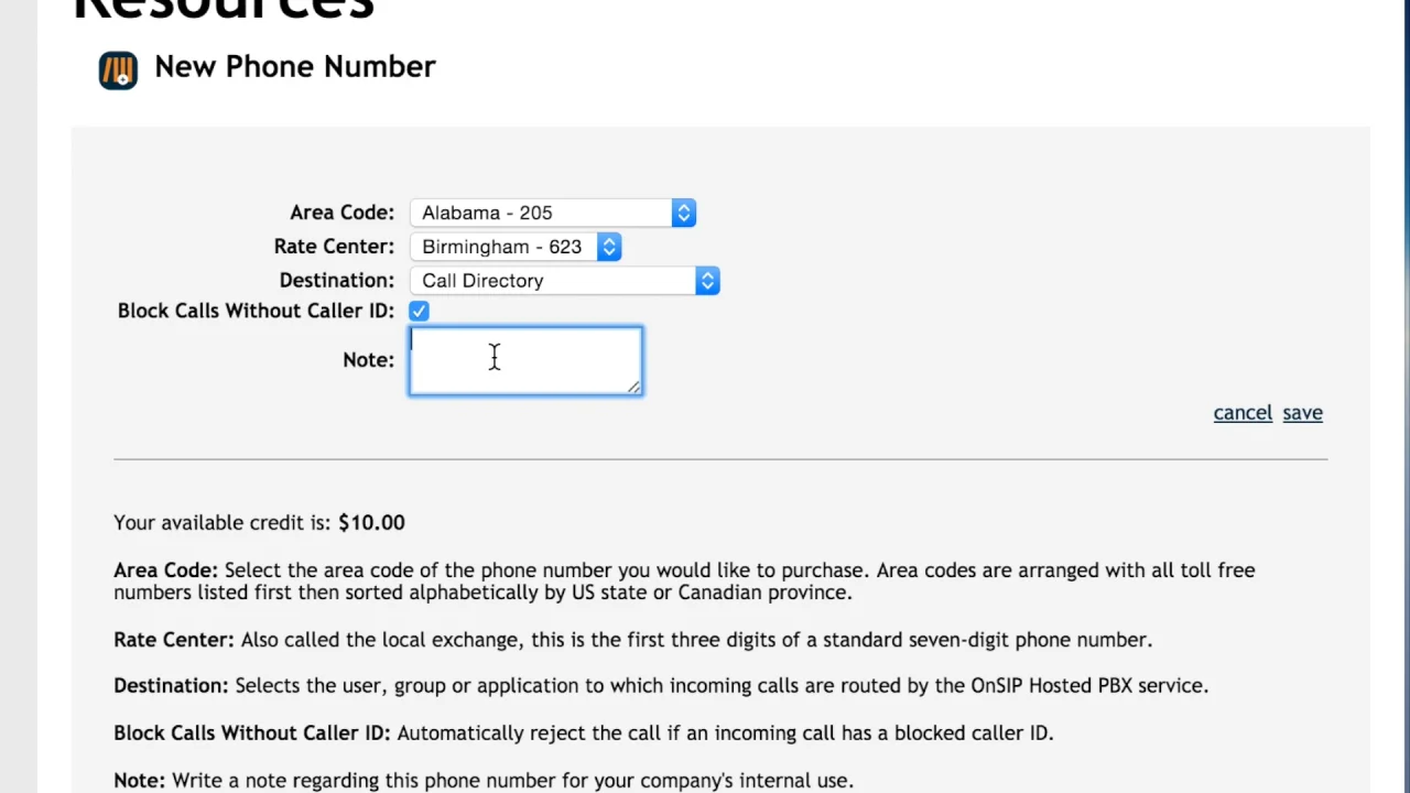 Adding Inbound Phone Numbers – OnSIP Support