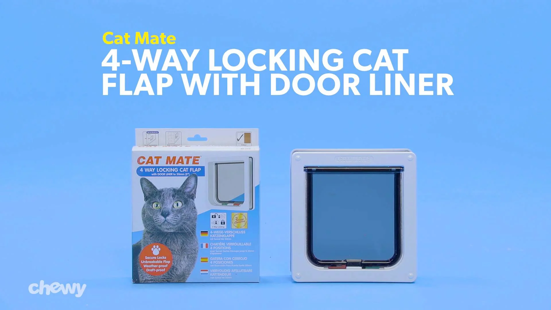 cat mate 4 way locking cat flap