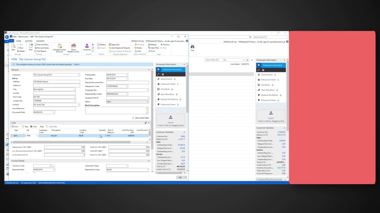 Dynamics NAV How to Create a Sales Invoice