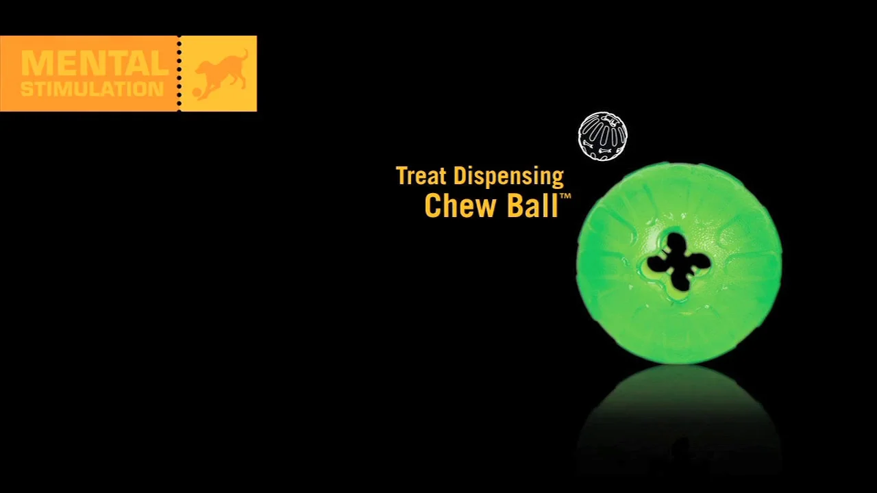 starmark treat dispensing chew ball dog toy