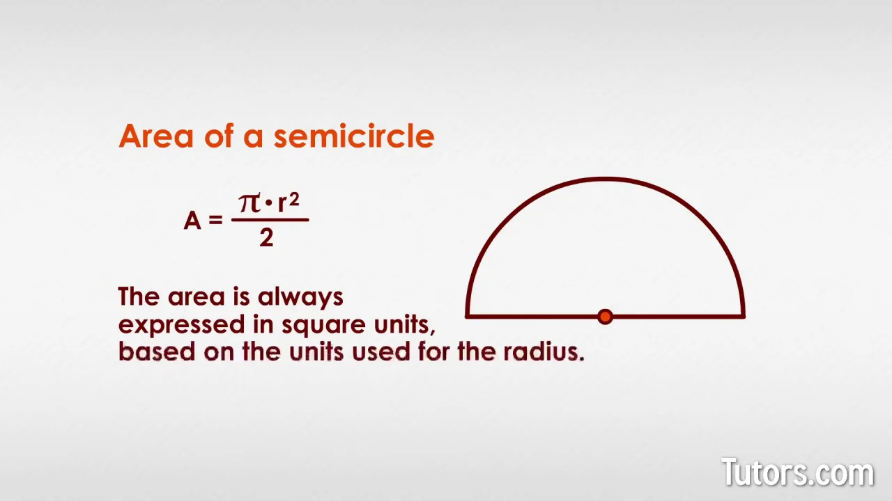 Area of a Semicircle: Formula, Definition & Perimeter
