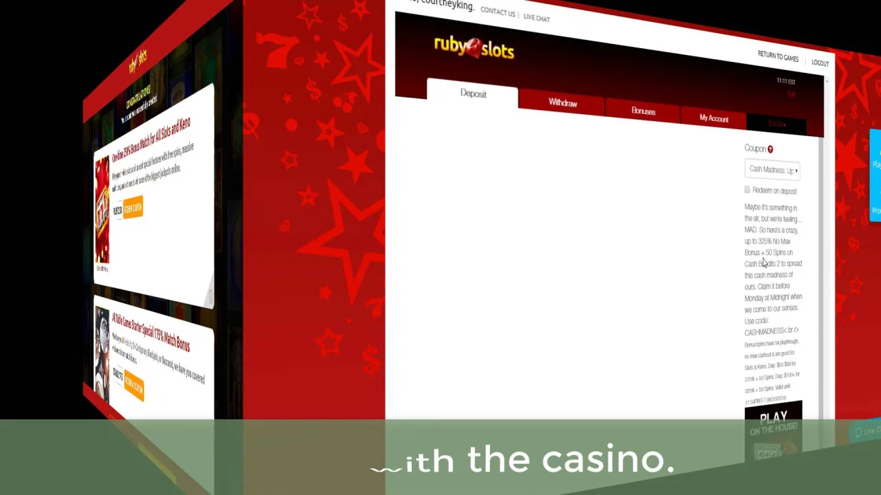 Latest Ruby Slots Casino No Deposit Bonuses August 2020