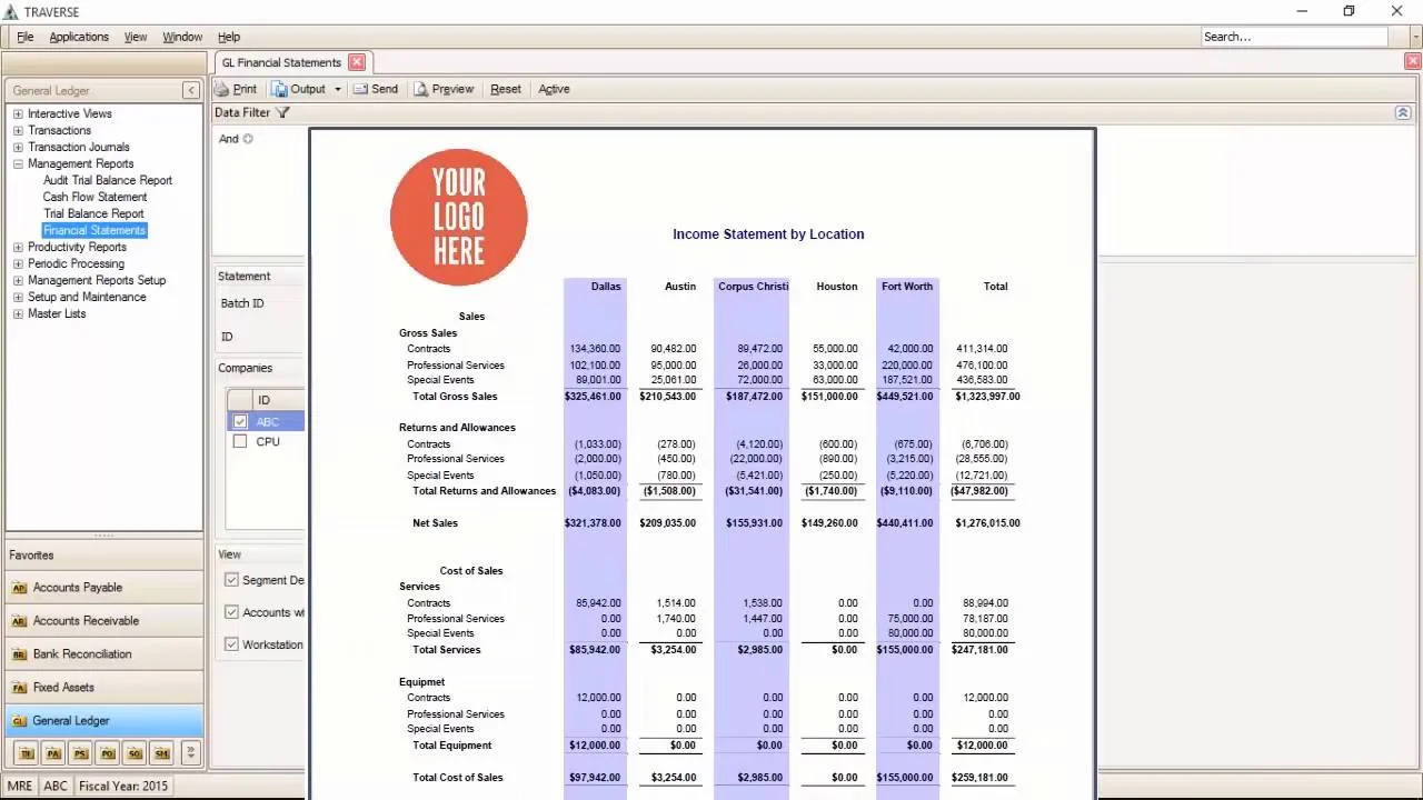Accounting Software General Ledger Osas