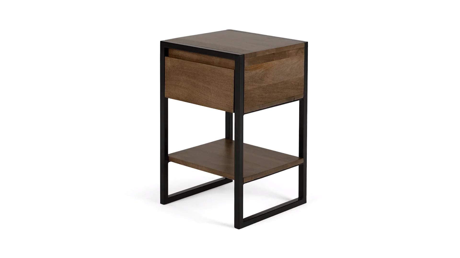 black metal bedside table