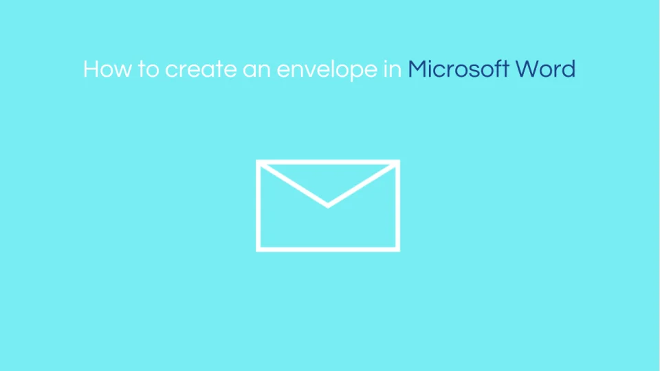 Microsoft Word Envelope Microsoft Word Envelope