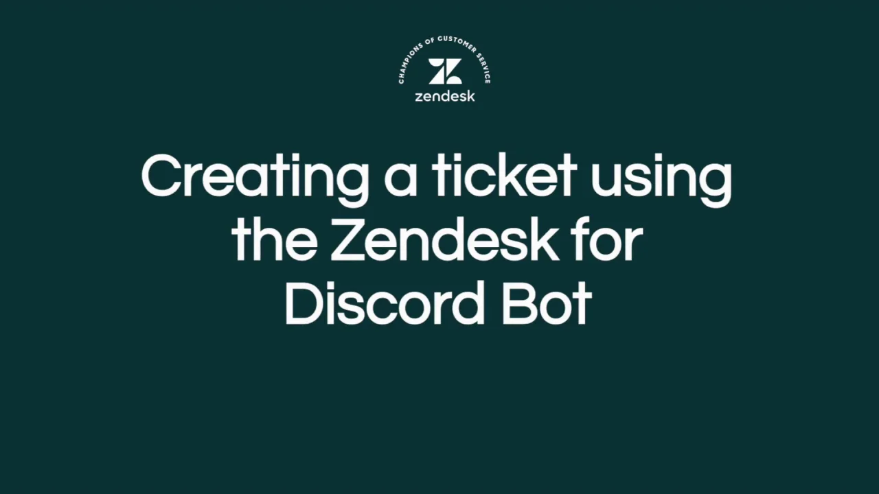 Zendesk 的discord 整合功能 Zendesk