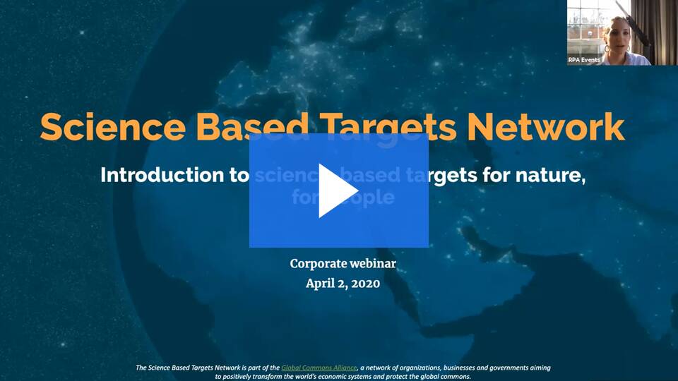 Science-based targets webinar recording
