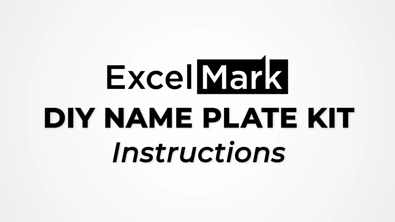 Diy Name Plate Kit Excelmark