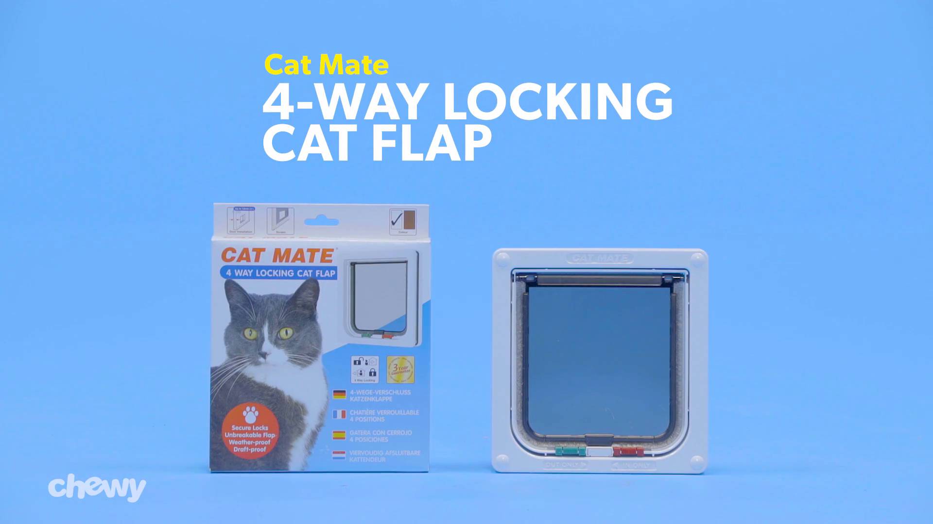 cat mate 4 way locking cat flap