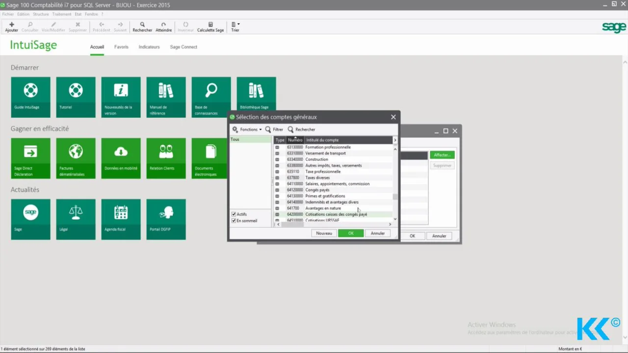 Sage 100 Comptabilite Menu Structure Les Postes Budgetaires