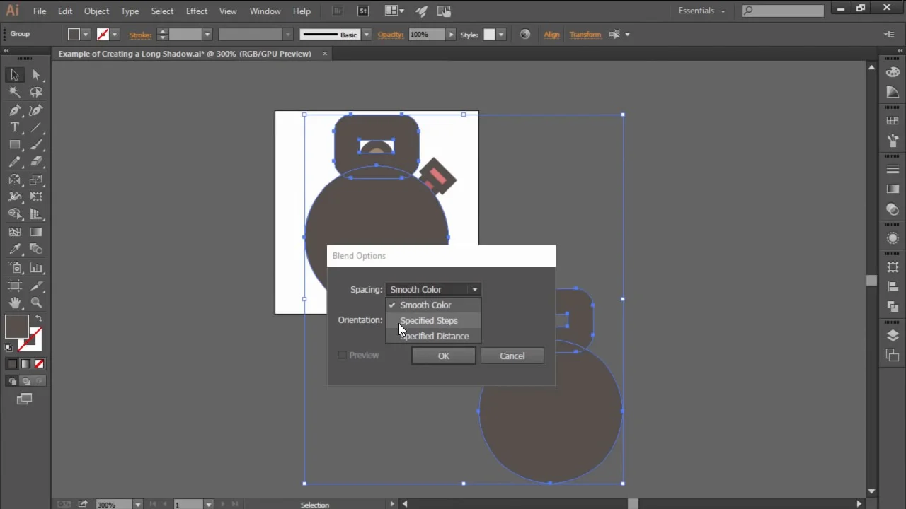 Illustrator In 60 Seconds How To Add A Long Shadow To Any Icon Using The Blend Tool