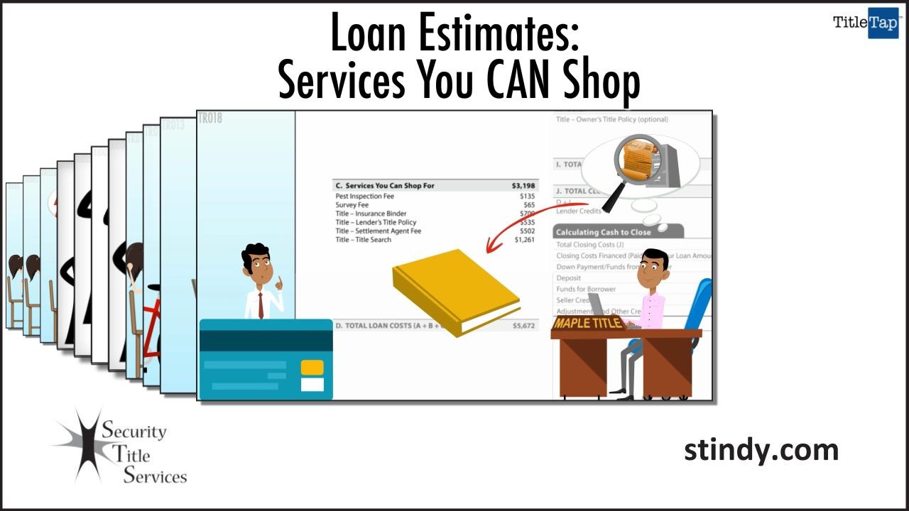 Understanding Your Loan Estimate Services You CAN Shop For
