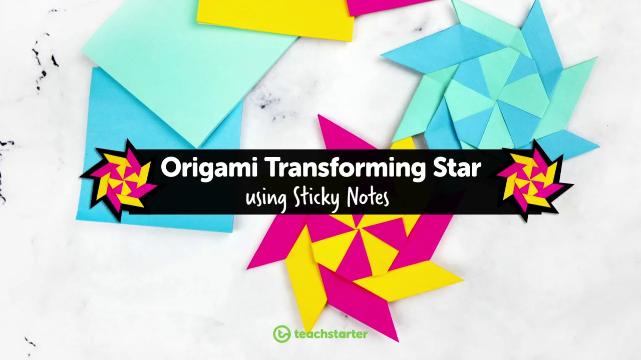 picture Origami Things To Make With Sticky Notes origami transforming star 1920x1080