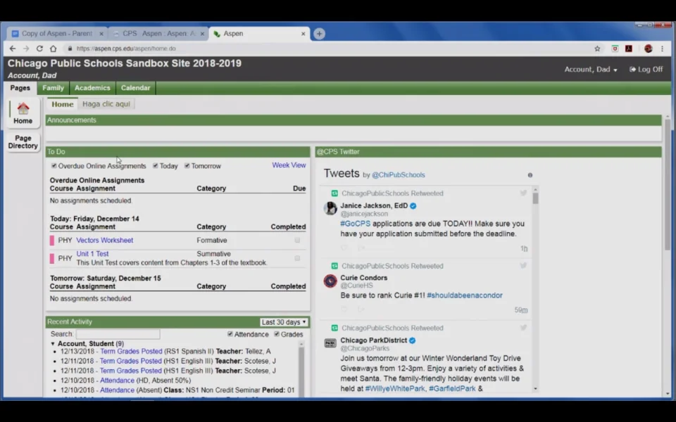 Student Portal Aspen Chicago Public Schools