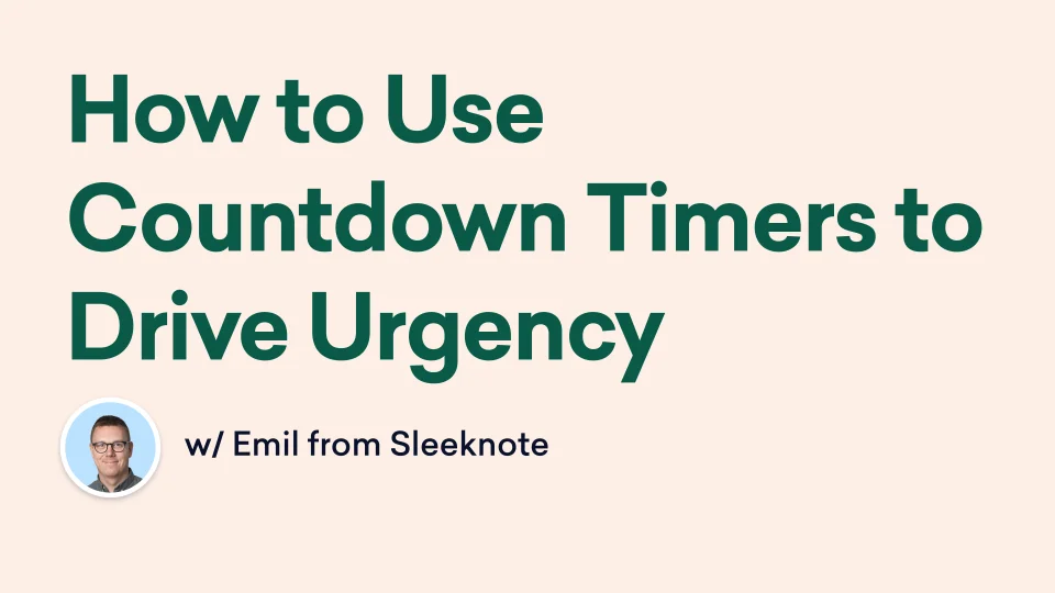 How to Use Countdown Timers to Drive Urgency