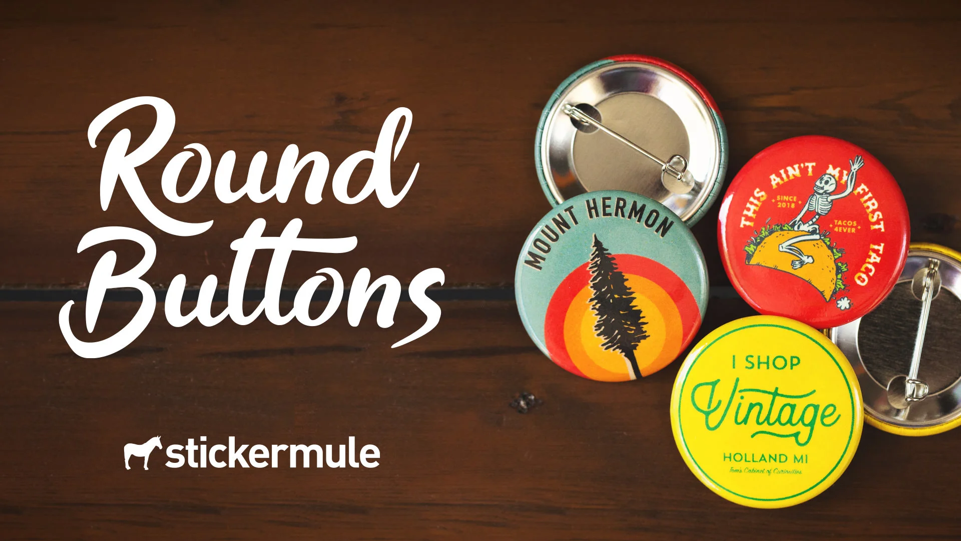sticker mule buttons