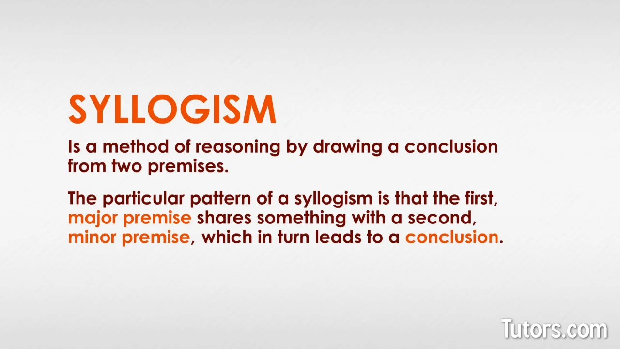 Law Of Syllogism Definition Examples Video Tutors Com Law Of Syllogism Definition Examples Video Tutors Com