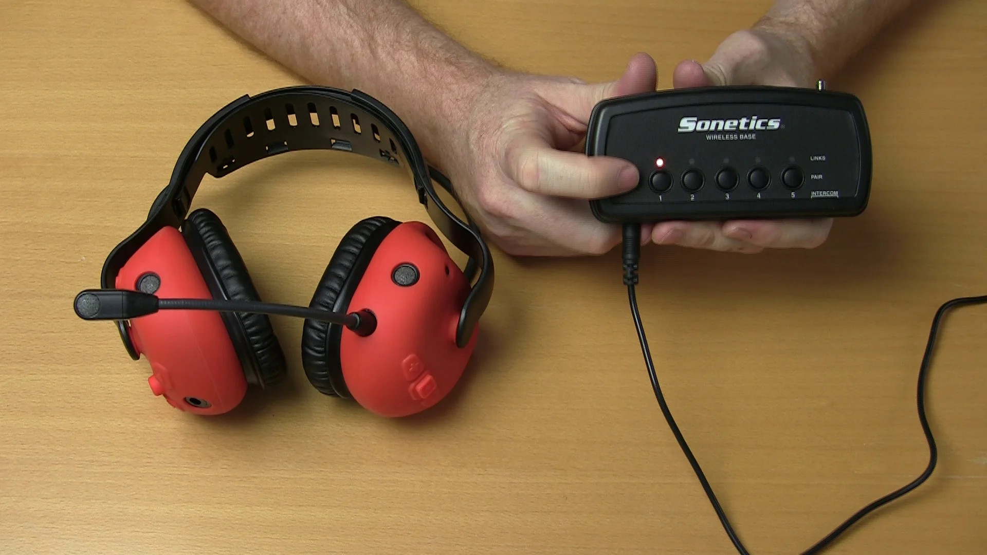 wireless headset with base