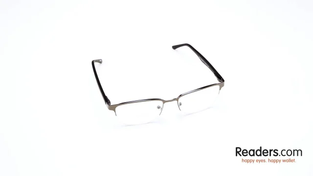 Semi Rimless Mixed Material Browline Bifocal Reader Readers Com