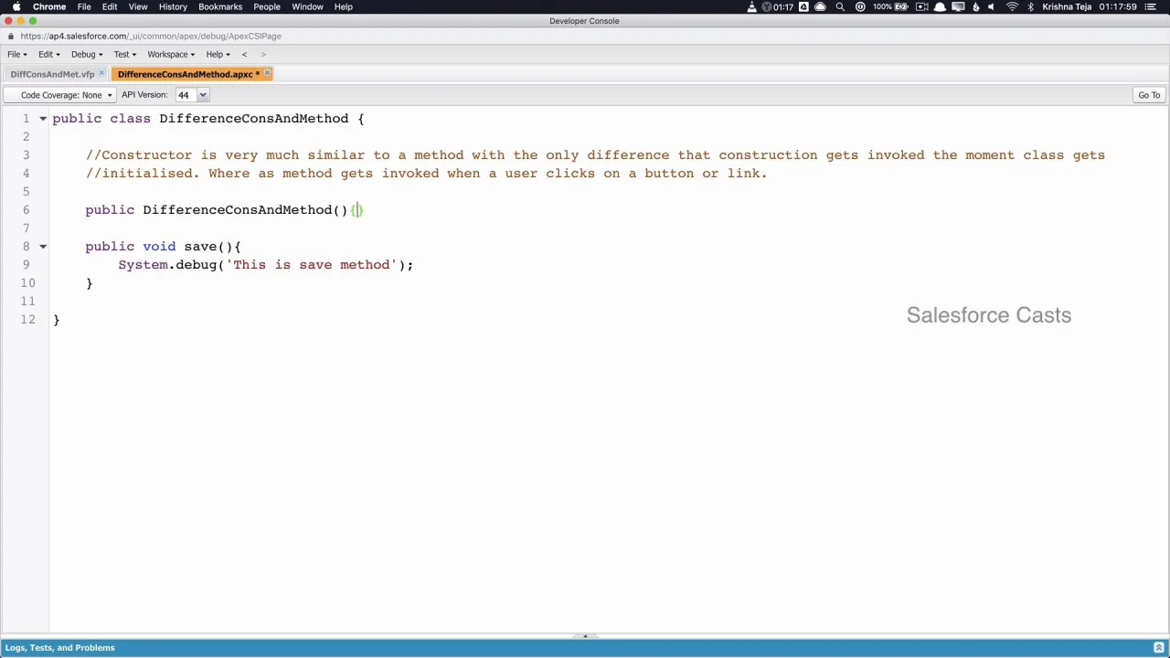 Difference Between Method Constructor