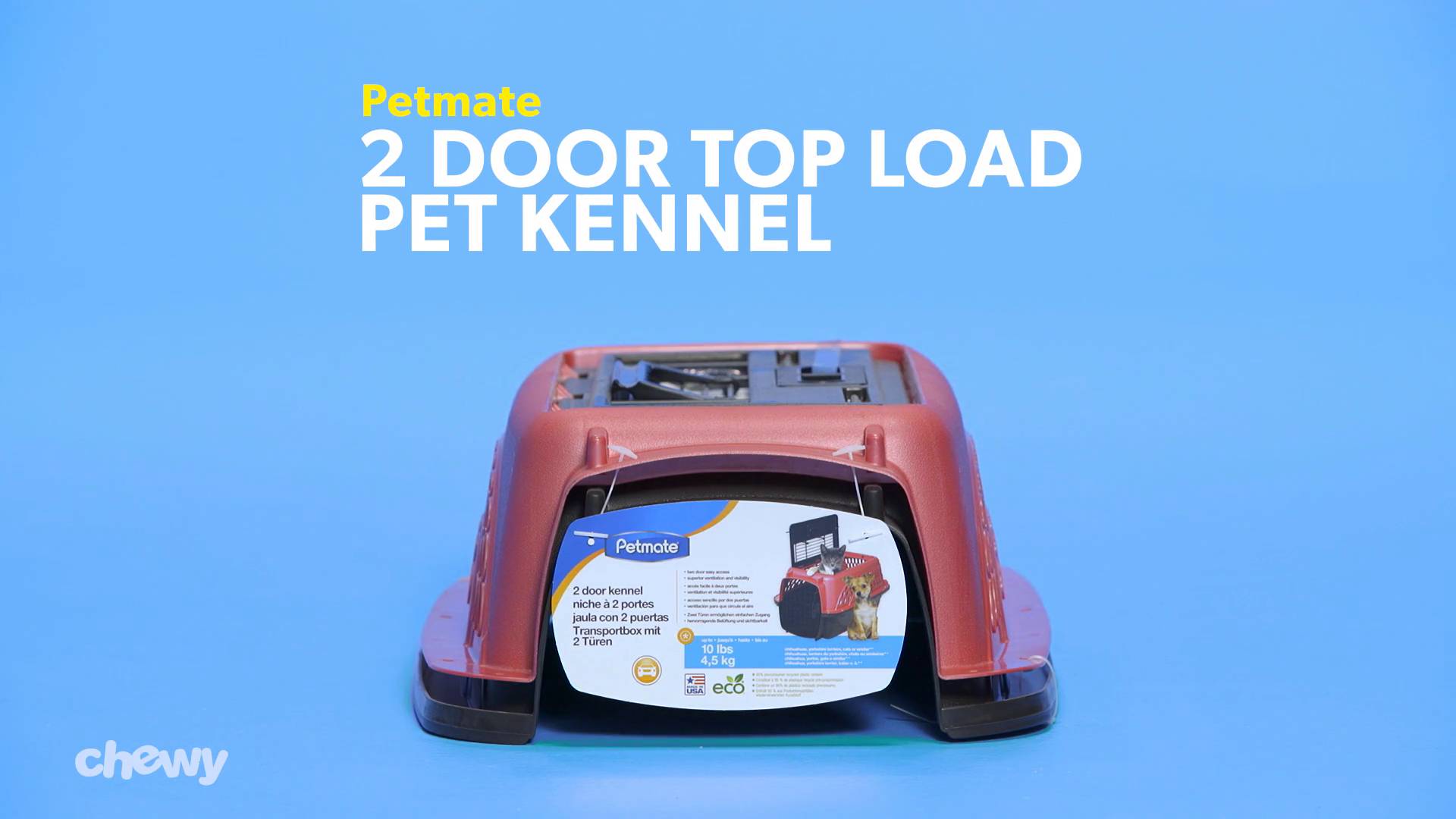 petmate two door top load dog kennel