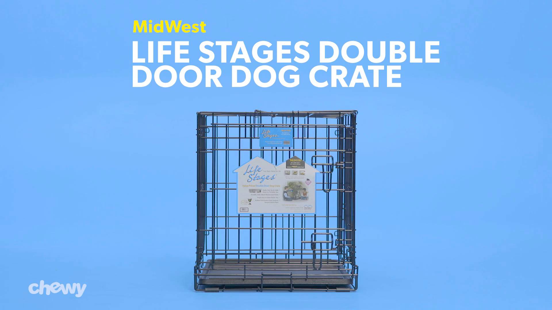 life stages double door dog crate