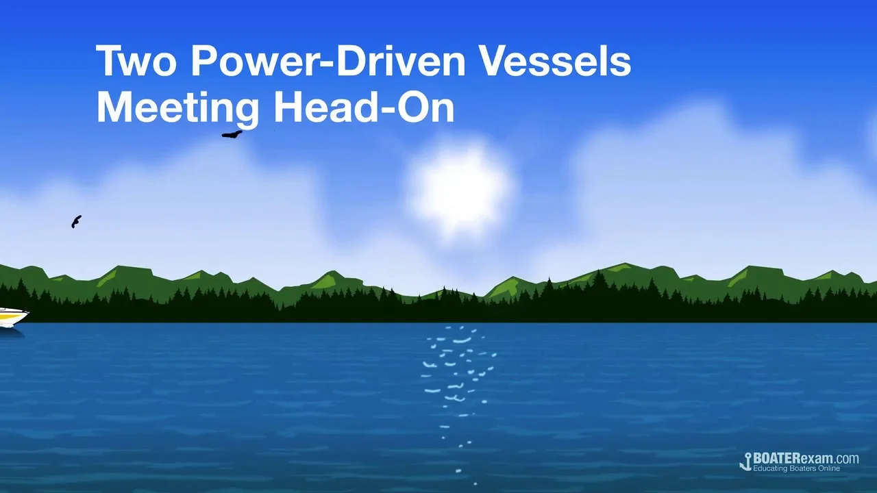 Approaching A Power Driven Vessel Head On