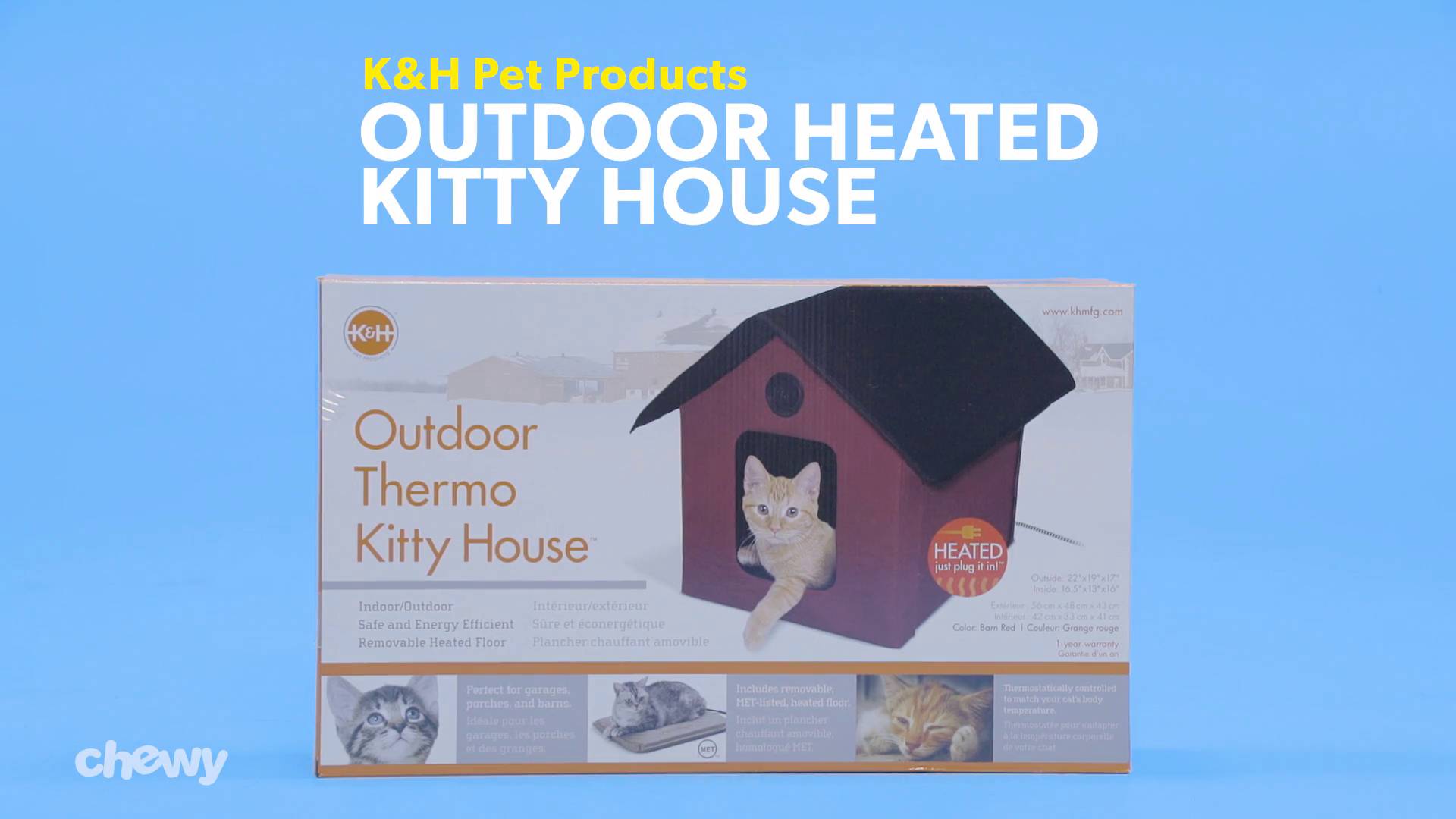 k&h outdoor heated kitty house