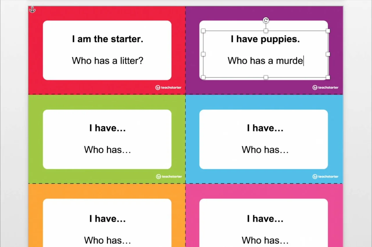 Printable Classroom Games I Have Who Has Teach Starter