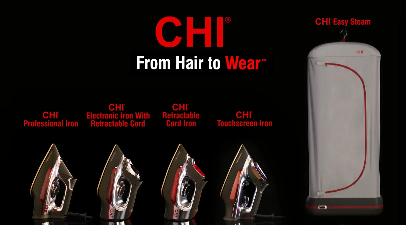 chi electronic iron with retractable cord