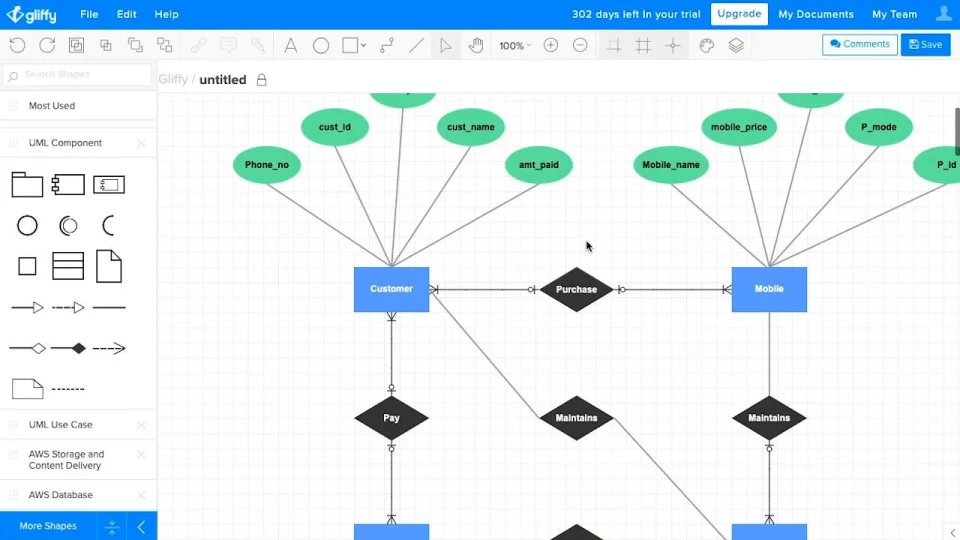 How To Draw An Entity Relationship Diagram Gliffy