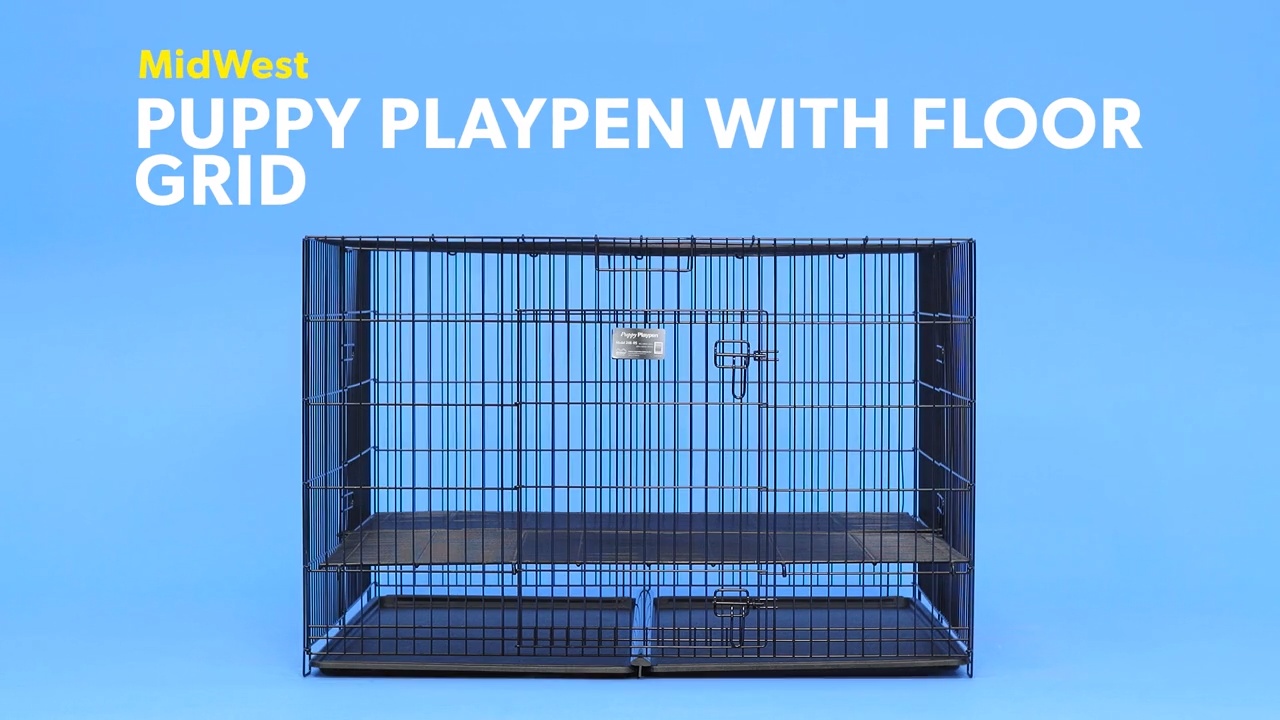 midwest puppy playpen with floor grid
