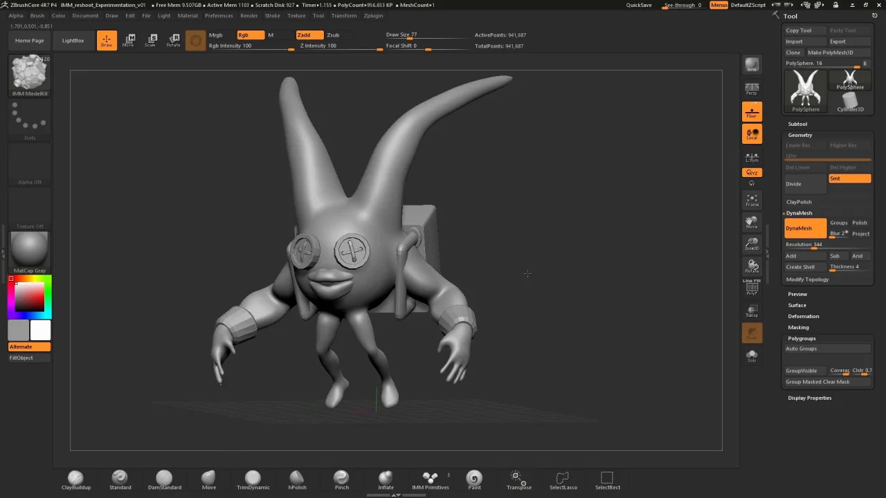 Zclassroom Lesson Creating A Character With Imm Brushes Gizmo 3d Part 3