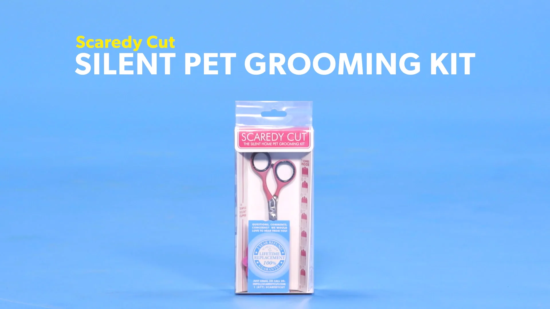 scaredy cut silent pet grooming kit for cats & dogs