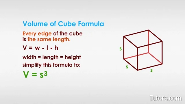 Volume Of A Cube Formula How To Find Video
