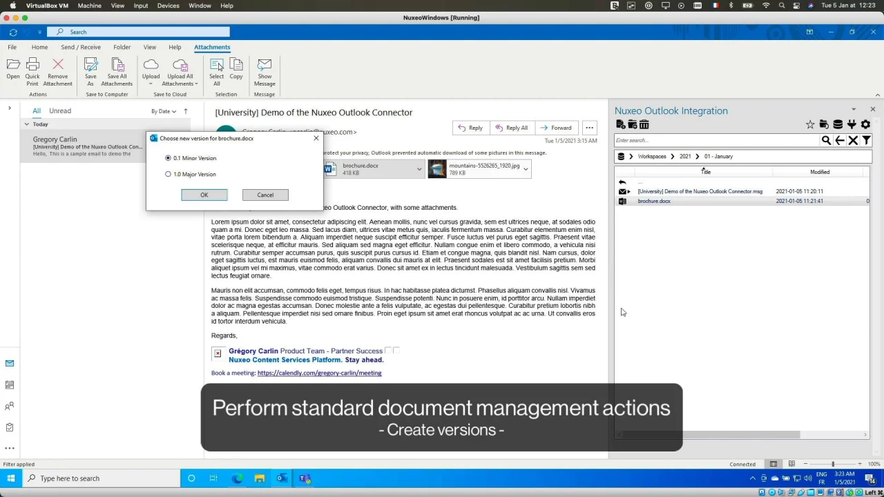 Outlook Connectors Nuxeo