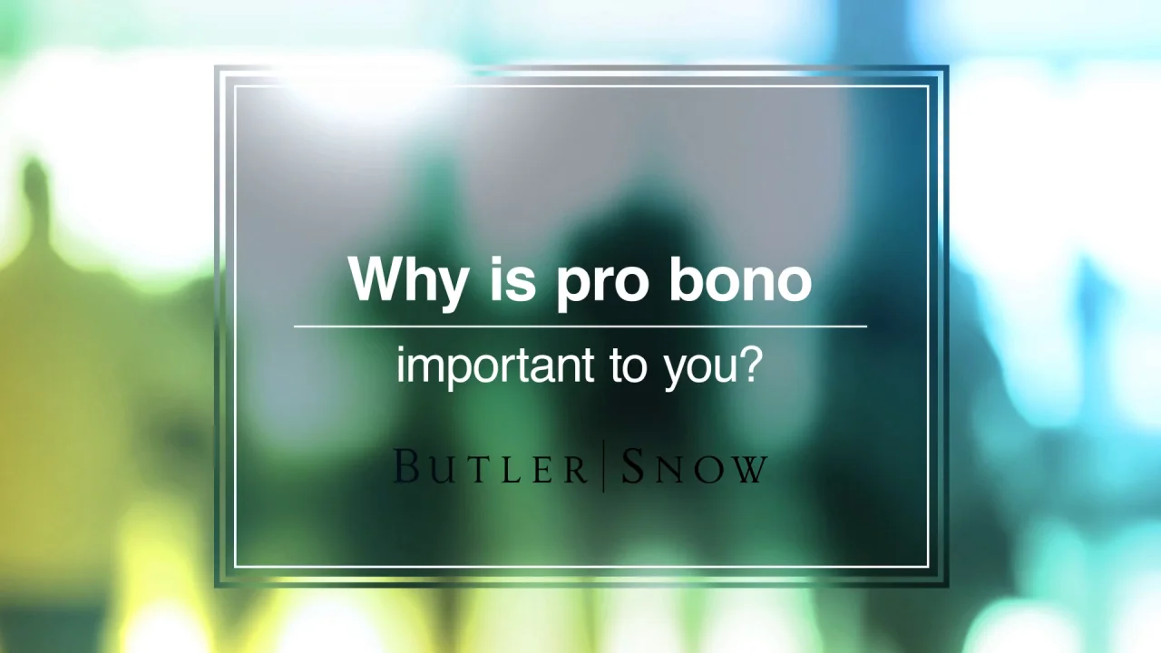 Pro Bono Services For The Public Good Butler Snow