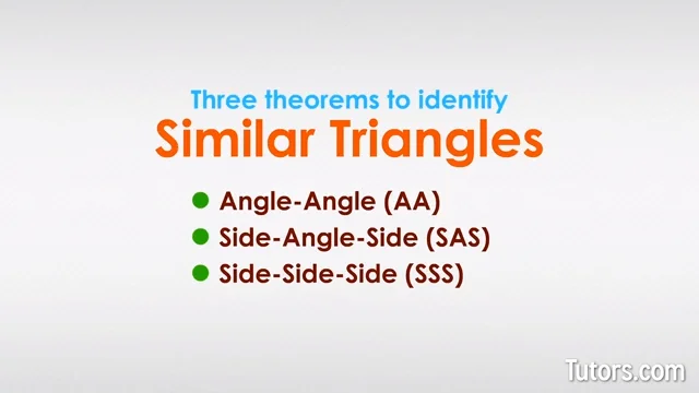 Similar Triangles How To Prove Definition Theorems Video