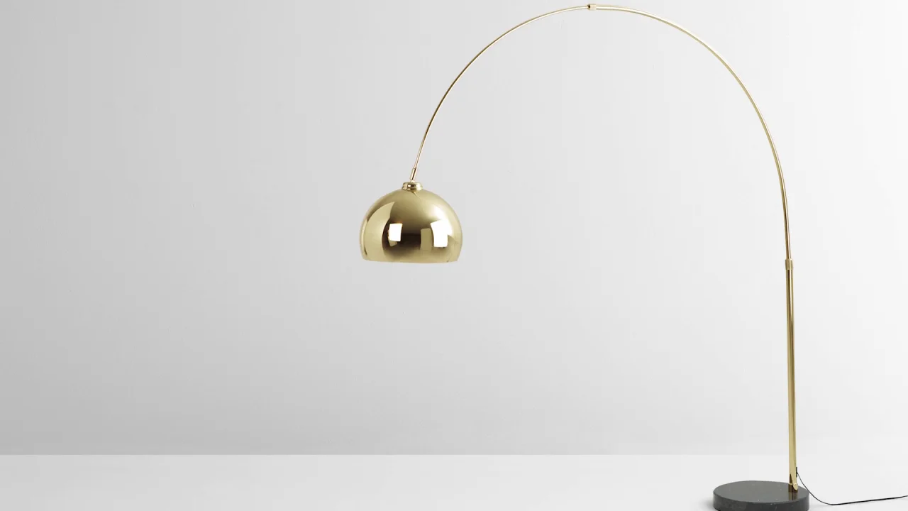 Bow Large Arc Overreach Floor Lamp Black Nickle And Marble Made Com Bow Large Arc Overreach Floor Lamp, Gold Arc Floor Lamp Uk