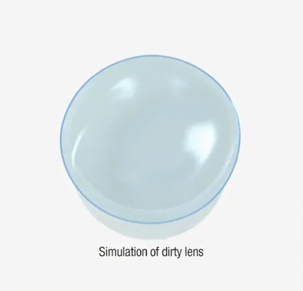 view of a contact lens